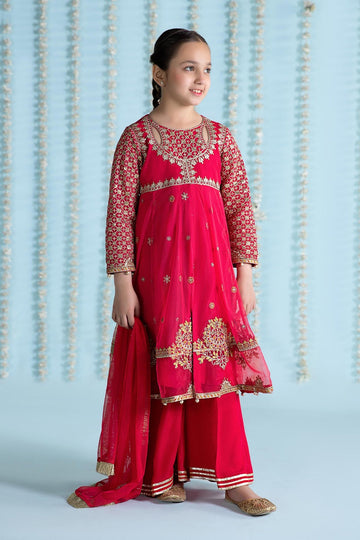 MARIA B | KIDSWEAR | EMBROIDERED NET SUIT | MKS-EA24-02