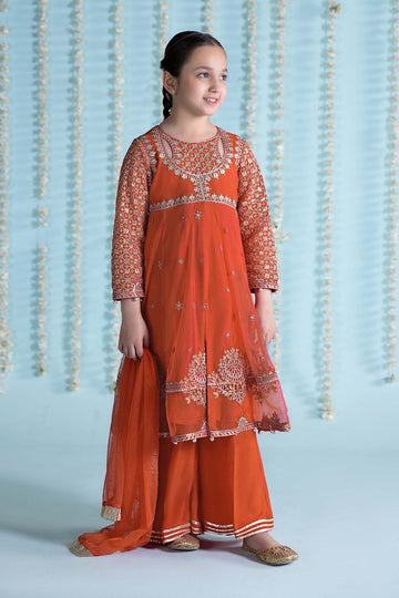 MARIA B | KIDSWEAR | EMBROIDERED NET SUIT | MKS-EA24-02