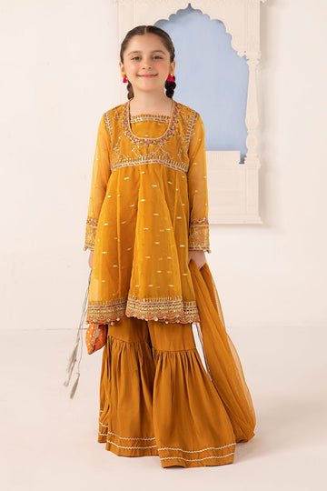 MARIA B | KIDSWEAR | EMBROIDERED LUREX ORGANZA SUIT | MKS-EA24-14