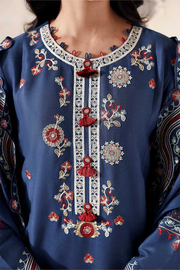 CROSS STITCH | KHADDAR-LINEN-MARINA'25 | MOONLIT GARDEN