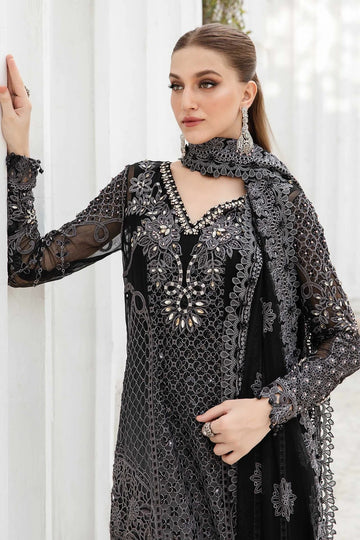 MARIA B | EMBROIDERED CHIFFON SUIT | MPC-24-101