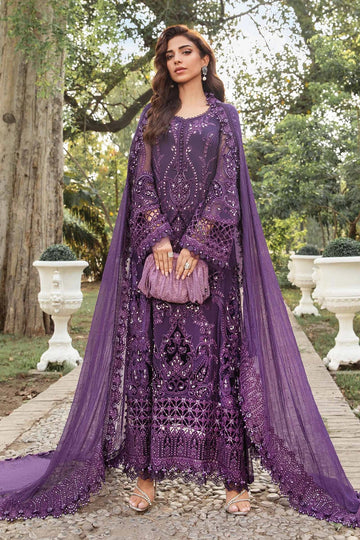 MARIA B | EMBROIDERED CHIFFON SUIT | MPC-24-102