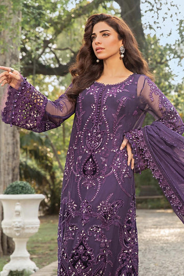 MARIA B | EMBROIDERED CHIFFON SUIT | MPC-24-102