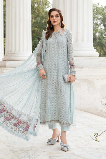 MARIA B | EMBROIDERED CHIFFON SUIT | MPC-24-103