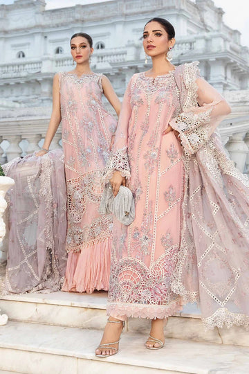 MARIA B | EMBROIDERED CHIFFON SUIT | MPC-24-106 | LONG