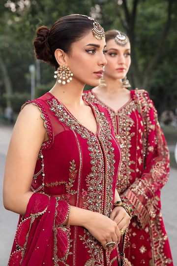 MARIA B | EMBROIDERED CHIFFON SUIT | MPC-24-107 | OPEN LONG SHIRT