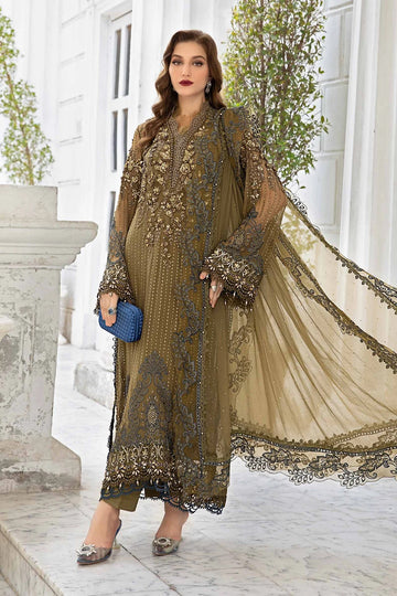 MARIA B | EMBROIDERED CHIFFON SUIT | MPC-24-108