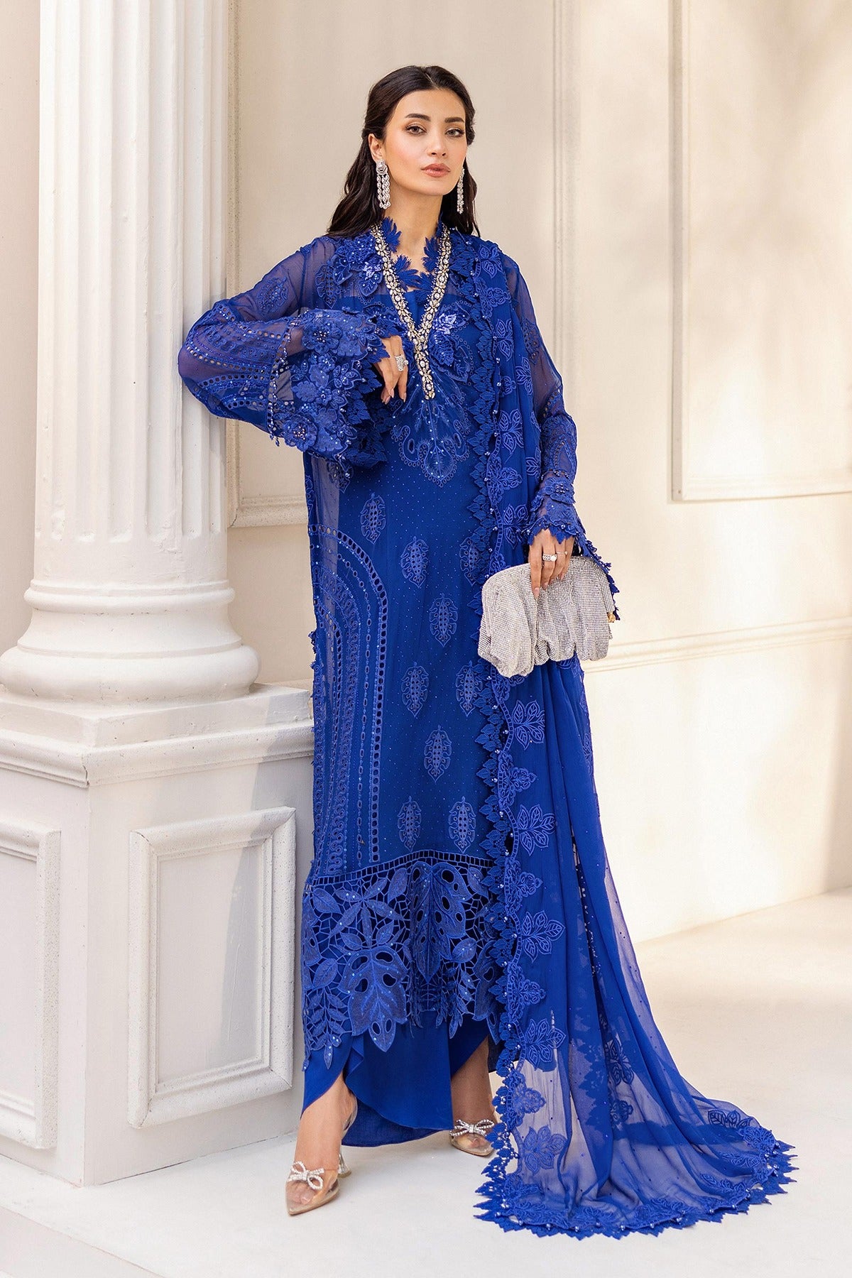 MARIA B | EMBROIDERED CHIFFON | MPC-25-103 | A