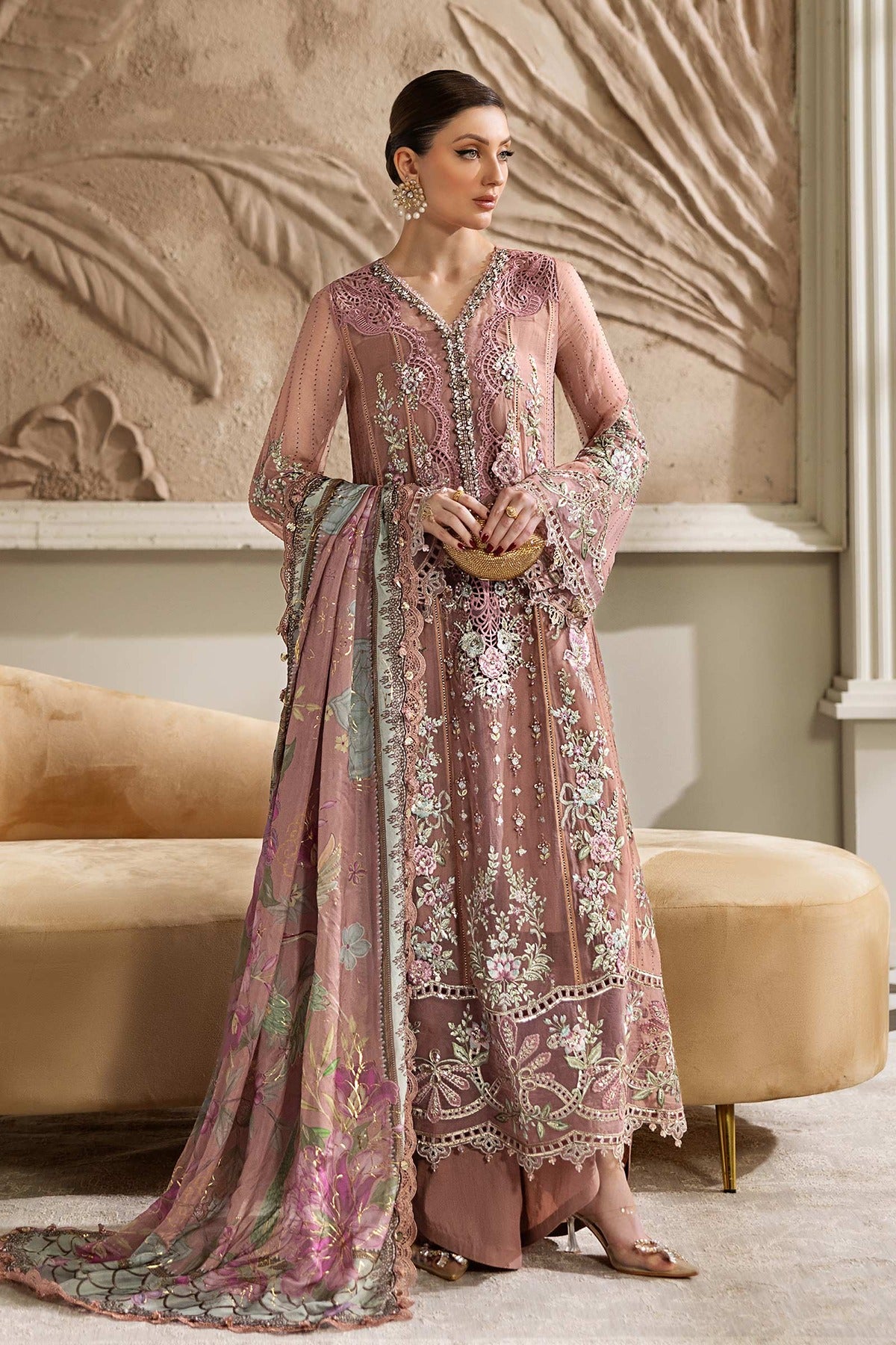 MARIA B | EMBROIDERED CHIFFON | MPC-25-105 | A