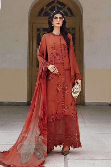 MARIA B | M.PRINTS | EMBROIDERED CAMBRIC SUIT | MPT-2701-B