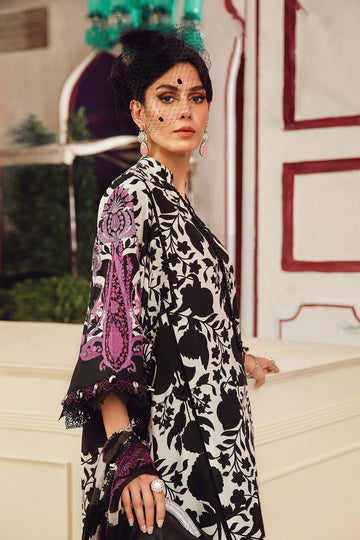 MARIA B | M.PRINTS | EMBROIDERED CAMBRIC SUIT | MPT-2704-B