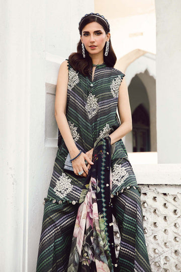 MARIA B | M.PRINTS | EMBROIDERED CAMBRIC SUIT | MPT-2705-A