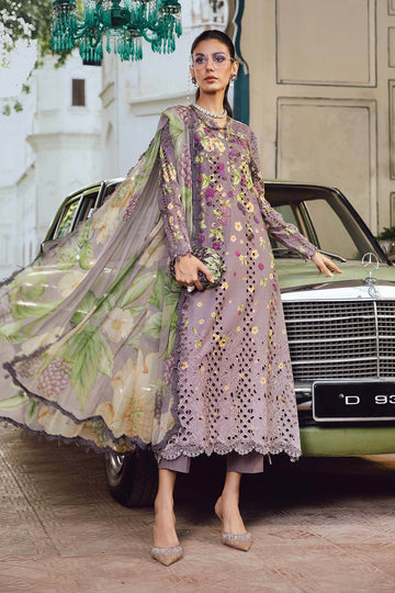 MARIA B | M.PRINTS | EMBROIDERED CAMBRIC SUIT | MPT-2706-B