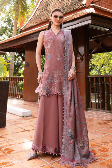 MARIA B | M.PRINTS | EMBROIDERED TWILL LINEN SUIT | MPT-2801-A