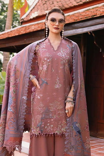MARIA B | M.PRINTS | EMBROIDERED TWILL LINEN SUIT | MPT-2801-A