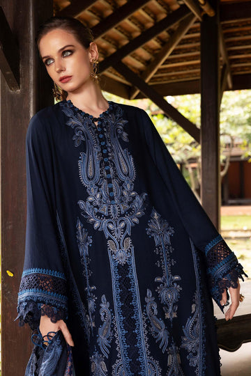MARIA B | M.PRINTS | EMBROIDERED TWILL LINEN SUIT | MPT-2803-B