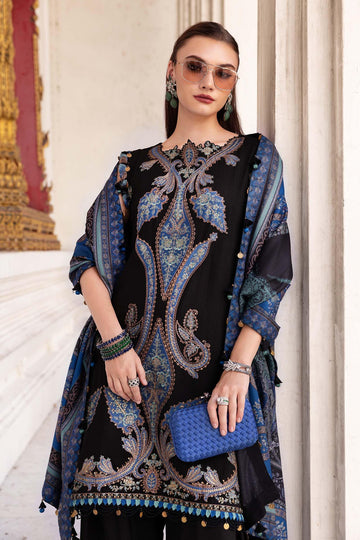 MARIA B | M.PRINTS | EMBROIDERED TWILL LINEN SUIT | MPT-2806-B