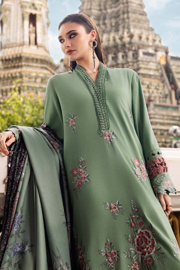 MARIA B | M.PRINTS | EMBROIDERED TWILL LINEN SUIT | MPT-2808-A