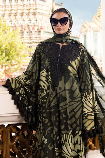 MARIA B | M.PRINTS | EMBROIDERED LINEN SUIT | MPT-2809-A