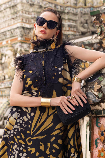 MARIA B | M.PRINTS | EMBROIDERED LINEN SUIT | MPT-2809-B