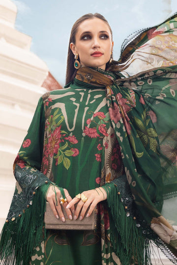 MARIA B | M.PRINTS | EMBROIDERED LINEN SUIT | MPT-2810-A