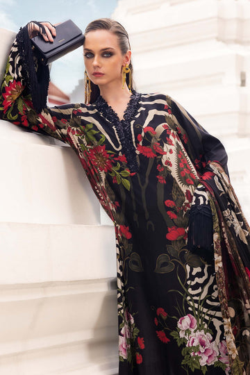 MARIA B | M.PRINTS | EMBROIDERED LINEN SUIT | MPT-2810-B