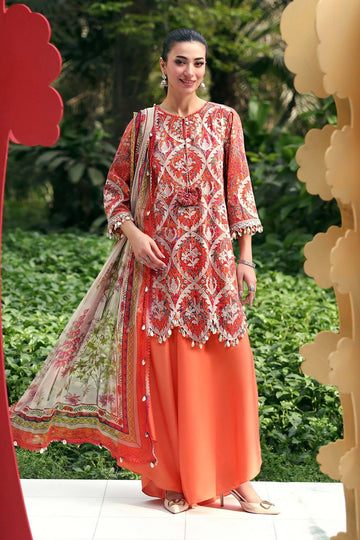 MARIA B | M.PRINTS | EMBROIDERED LAWN SUIT | MPT-3003-A