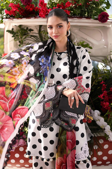 MARIA B | M.PRINTS | EMBROIDERED LAWN SUIT | MPT-3008-A