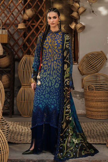 MARIA B | M.PRINTS | 3 PIECE EMBROIDERED LINEN SUIT | MPT-3101-B