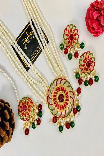 RAWAYAT | JEWELLERY | MADIHA RANI MALA SET (MULTI)