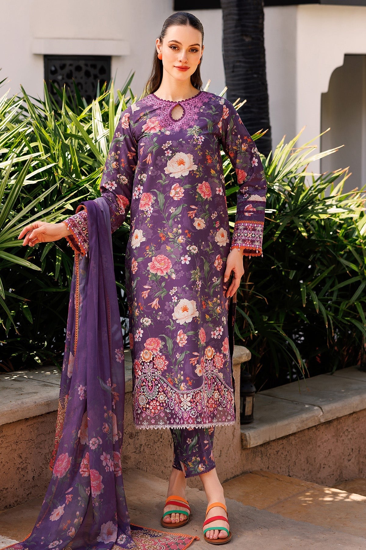 FARASHA | AUREA EID SUMMER LAWN'25 | MAJESTIC PURPLE