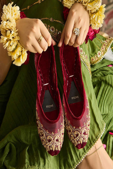 DAZZLE | KHUSSA SHOES | MARINA (MAROON)