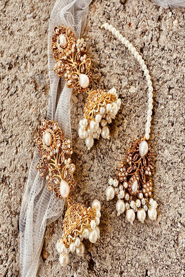 KOH-E-GEM | JEWELLERY | MEHR CHOKER SET - PEARL WHITE