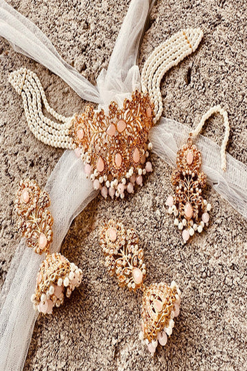 KOH-E-GEM | JEWELLERY | MEHR CHOKER SET - PINK