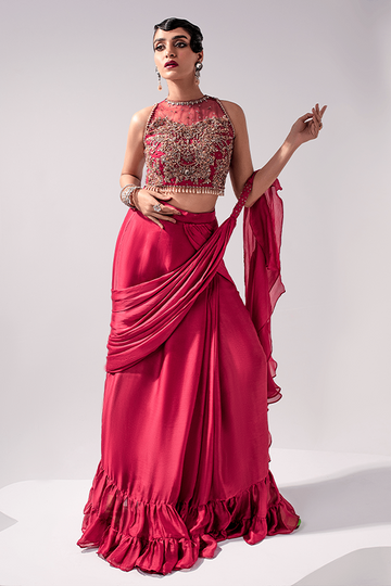 NYRA | SAREE | MERILOT