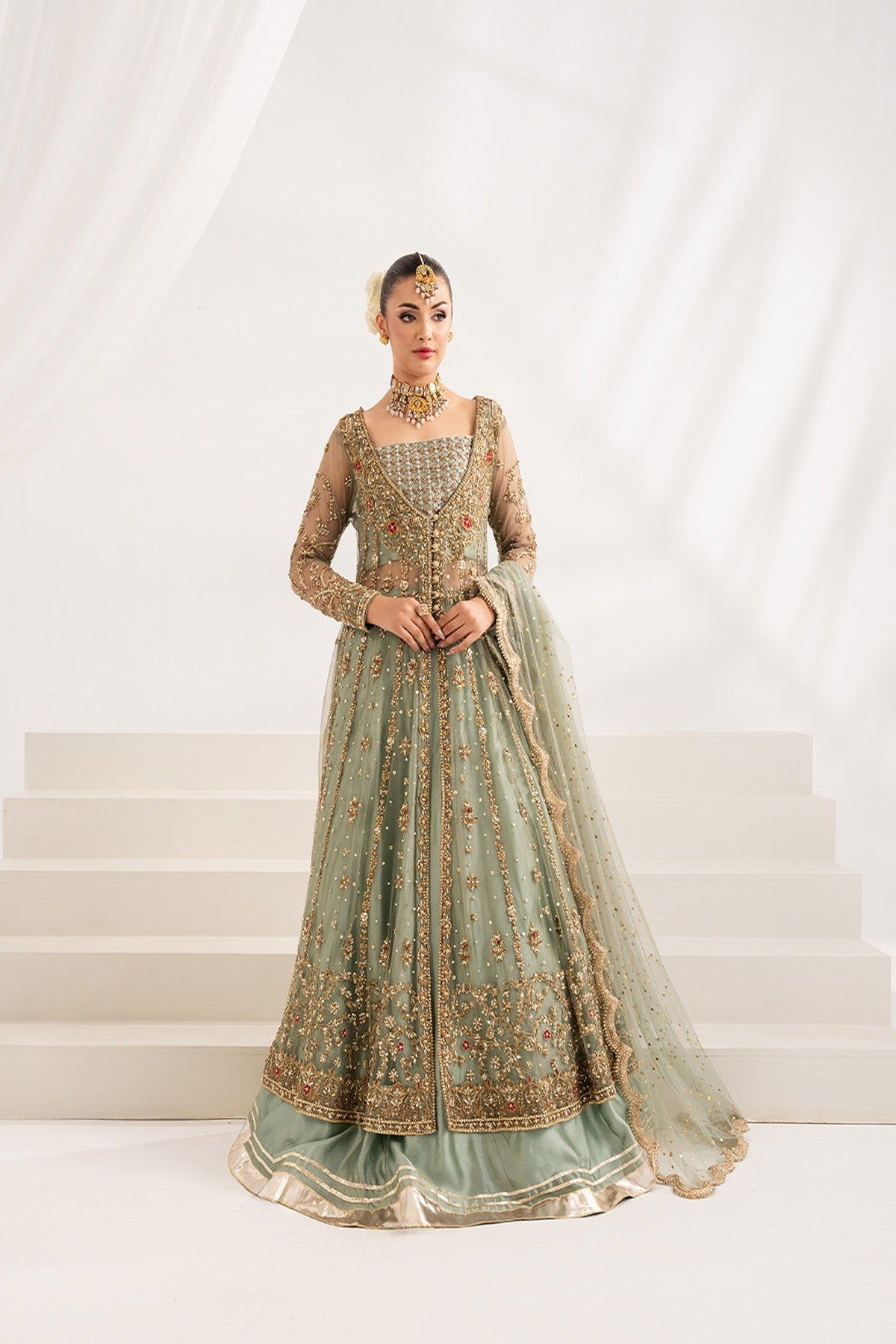 CARNATION BY HAJRAH | SELENA | MINT GREEN