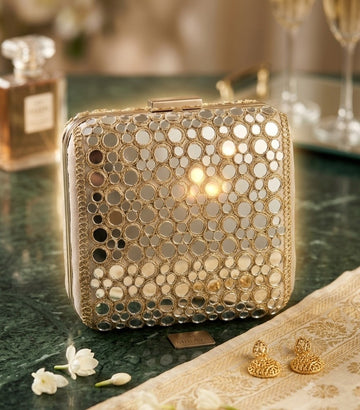 HS | CLUTCHES | MIRROR WORK & GOLDEN GLAM