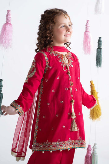 MARIA B | KIDSWEAR | EMBROIDERED DORIA COTTON SUIT | MKD-EA24-19