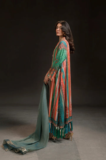 AMMARA KHAN | KAFTAN | MULTI COLOUR BURST KAFTAN (D-09)