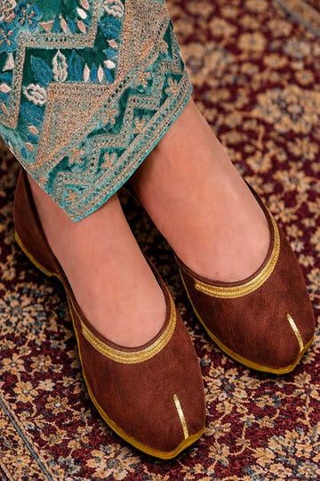 DAZZLE | KHUSSA SHOES | MUNSIFA (BROWN)