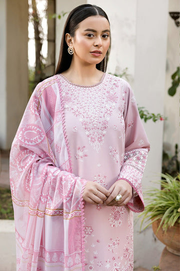 FARASHA | SUMMER WEAVES EMBROIDERED LAWN'25 | MUTED BLOOM