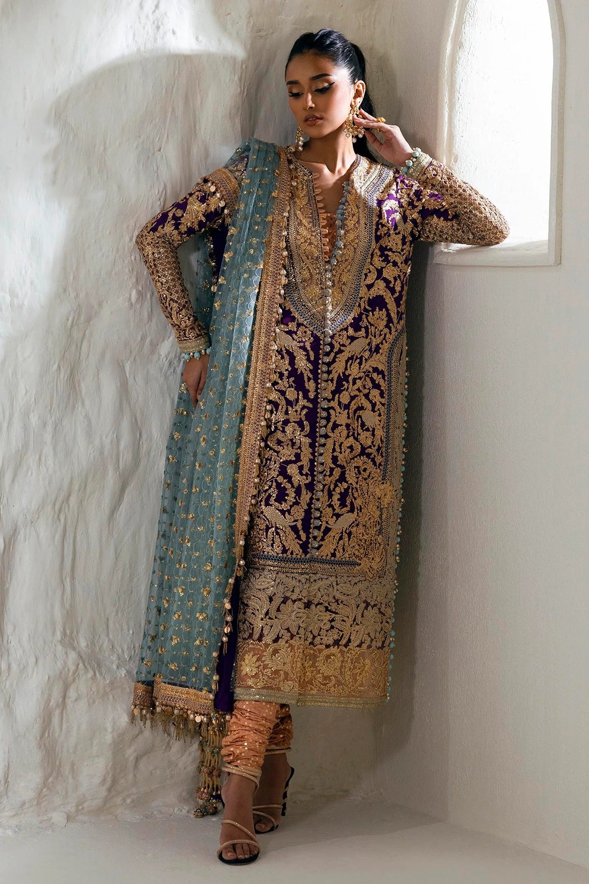 SANA SAFINAZ | NURA FESTIVE'24 VOL. II | N242-007-3CX | GOWN SHIRT