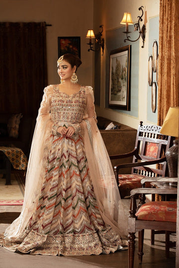 NAKOOSH | BRIDAL | NB-4735 IVORY 3PC STITCHED DRESS