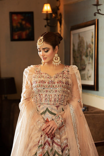 NAKOOSH | BRIDAL | NB-4735 IVORY 3PC STITCHED DRESS