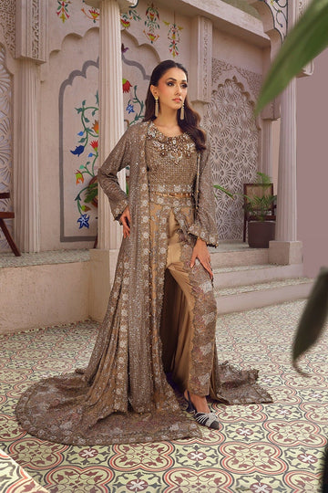 NAKOOSH | BRIDAL | NB-5852 ANTIQUE GOLD FORMAL STITCHED 3PC SUIT