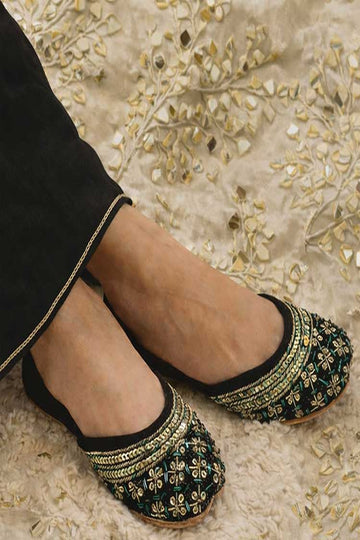 DAZZLE | KHUSSA SHOES | NASHIMAN (SEA GREEN)