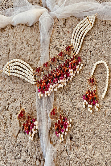 KOH-E-GEM | JEWELLERY | NAULAKHA CHOKER SET – MULTI