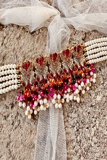 KOH-E-GEM | JEWELLERY | NAULAKHA CHOKER SET – MULTI