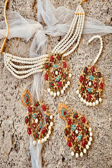 KOH-E-GEM | JEWELLERY | NAURATAN ÉCLAT CHOKER - RUBY