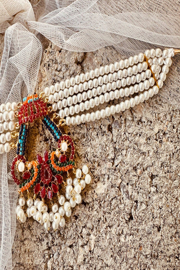 KOH-E-GEM | JEWELLERY | NAURATAN GLIMMER SET - RUBY